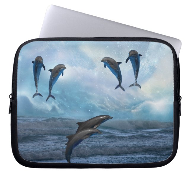 Funda Para Portátil fantasía delfines (Frente)