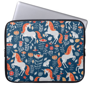 Funda Para Portátil Fantasía popular: Unicornios, conejos, aves