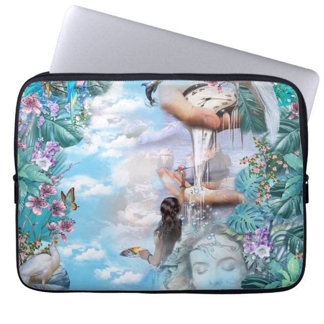 Funda Para Portátil Fantasía por el Surrealismo Tropical (Frente)