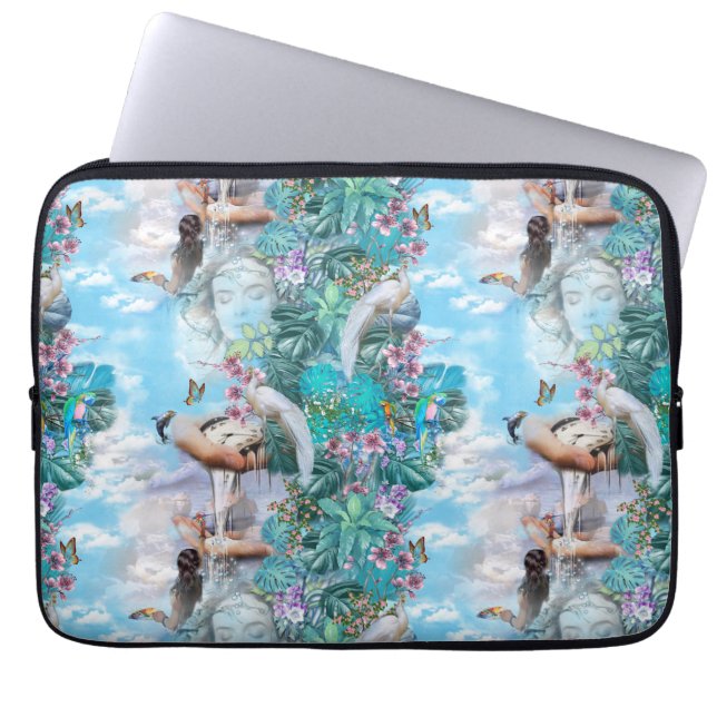 Funda Para Portátil Fantasía por el Surrealismo Tropical (Frente)