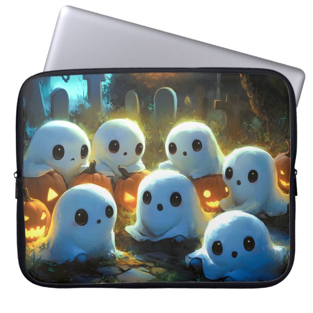 Funda Para Portátil Fantasma de Halloween (Frente)