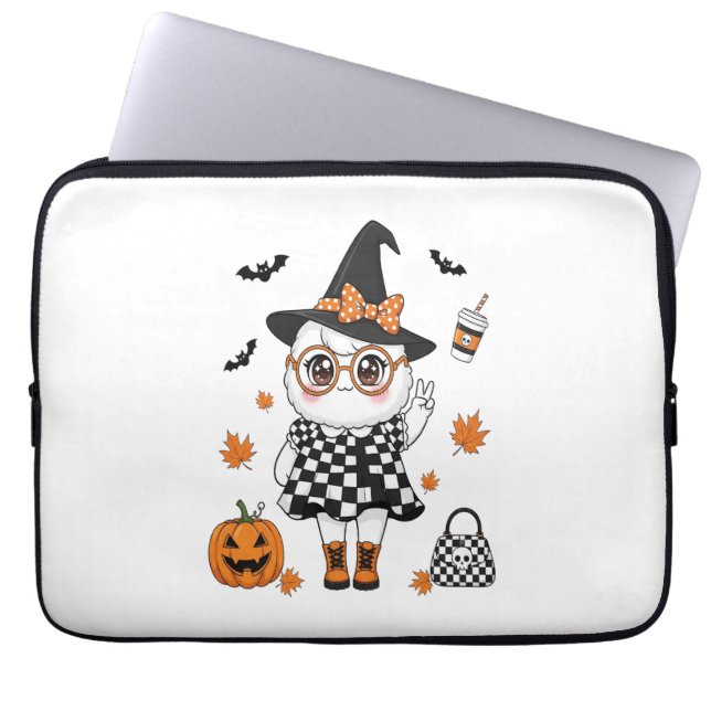 Funda Para Portátil Fantasma de Halloween (Frente)