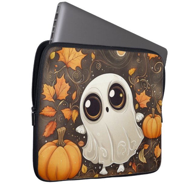 Funda Para Portátil Fantasma de Halloween (Anverso derecho)