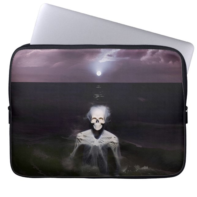 Funda Para Portátil Fantasma en el mar - Pintura de petróleo (Frente)