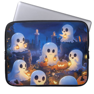 Funda Para Portátil Fantasmagóricos faroles de calabaza de Halloween N