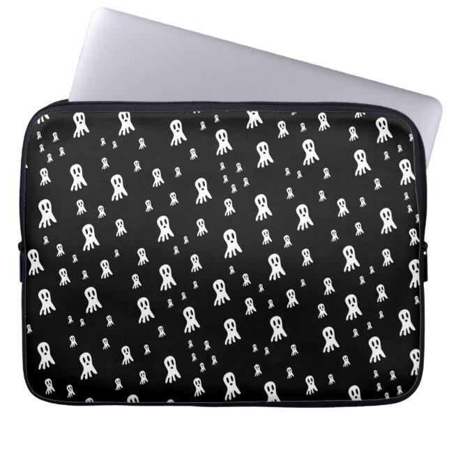 Funda Para Portátil Fantasmas oscuros de Halloween (Frente)