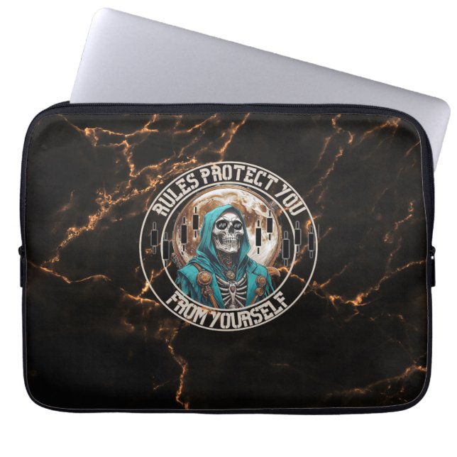 Funda Para Portátil Fantasy Design marble | Grim Reaper | Motivation (Frente)