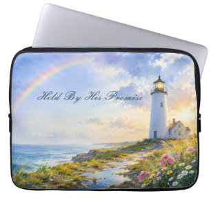 Funda Para Portátil Faro Arcoíris Acuarela Costera