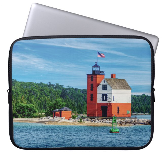 Funda Para Portátil Faro de la isla redonda (Frente)