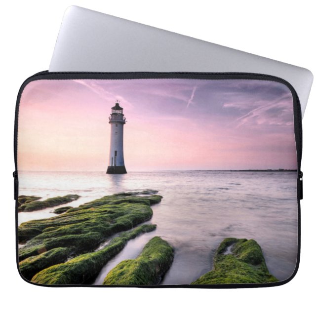 Funda Para Portátil Faro de la roca de la perca (Frente)