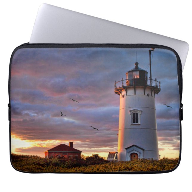 Funda Para Portátil Faro del punto de la raza (Frente)