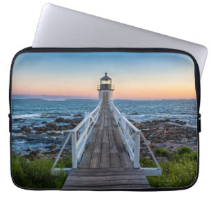 Funda Para Portátil Faro del punto de Marshall en la puesta del sol