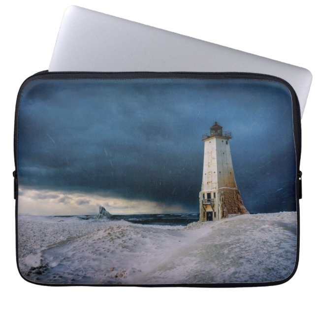 Funda Para Portátil Faros | Faro Frankfort Lago Michigan (Frente)