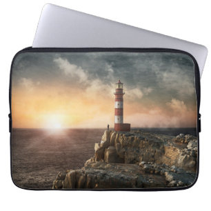 Funda Para Portátil Faros Faro rojo y blanco