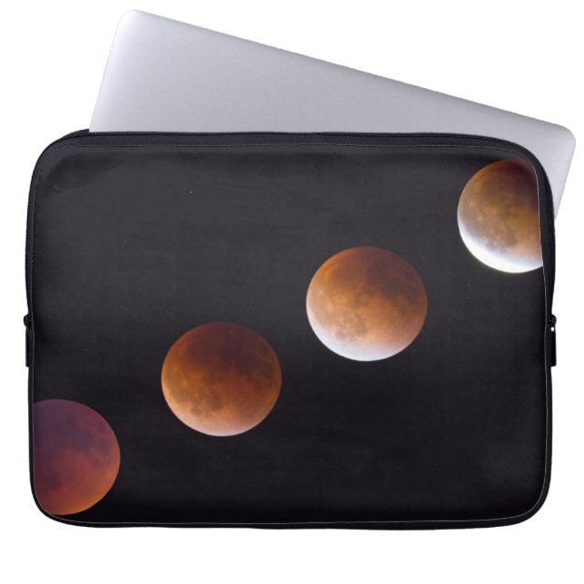 Funda Para Portátil Fases del eclipse lunar total | Seattle (Frente)