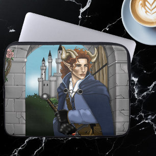 Funda Para Portátil Fauno Fae con Cuernos Fantasía