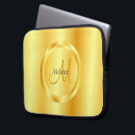 Funda Para Portátil Faux Gold Elegant Modern Monogram Trendy Template<br><div class="desc">Faux Gold Elegant Modern Monogram Trendy Template Electronics Bag / Laptop Sleeve.</div>