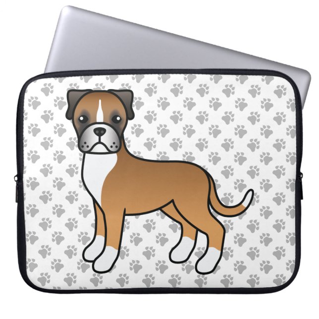 Funda Para Portátil Fawn Boxer Cute Cartog Dog (Frente)