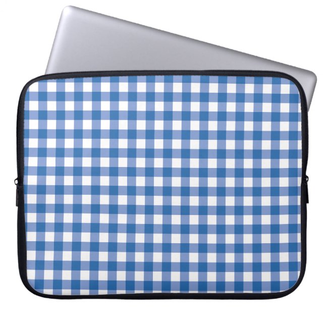 Funda Para Portátil Faye & Lauren Blue Gingham (Frente)