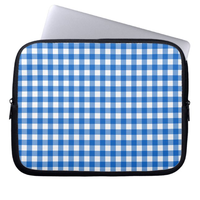 Funda Para Portátil Faye & Lauren Blue Gingham (Frente)