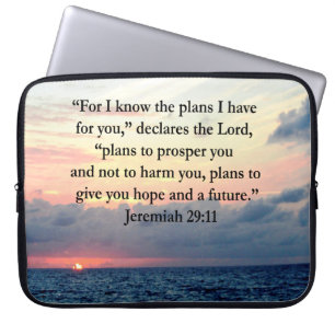 FUNDA PARA PORTÁTIL FE EN JEREMIAH 29:11 SUNRISE VERSE