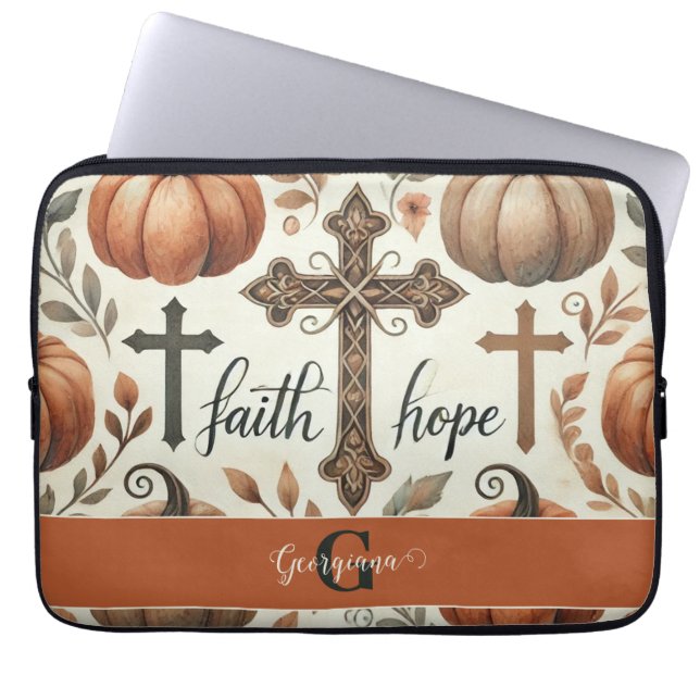 Funda Para Portátil Fe personalizada y esperanza Halloween cristiano (Frente)