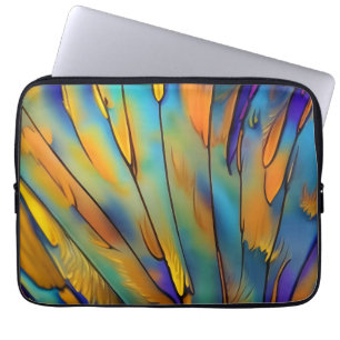 Funda Para Portátil Feather de vidrio templado AI Resumen de arte