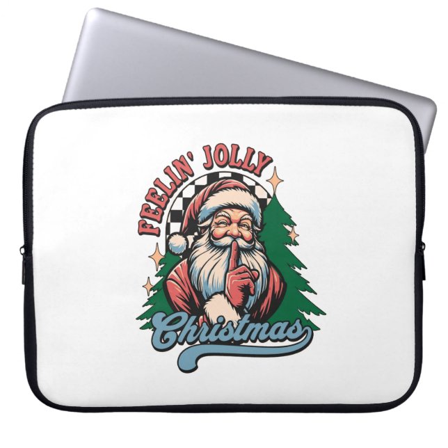 Funda Para Portátil Feelin’ Jolly Christmas Santa (Frente)