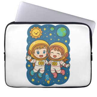 Funda Para Portátil Felices Astronautas Personalizados en la manga del