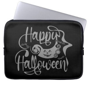 Funda Para Portátil Felices murciélagos de Halloween jack o lantern