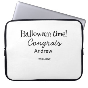Funda Para Portátil Felicidades en Halloween agregar nombre fecha año 