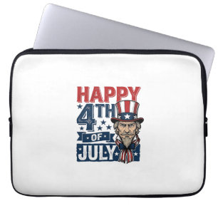 Funda Para Portátil Feliz 4 de Julio Camiseta Vintage Patriótica de Tí