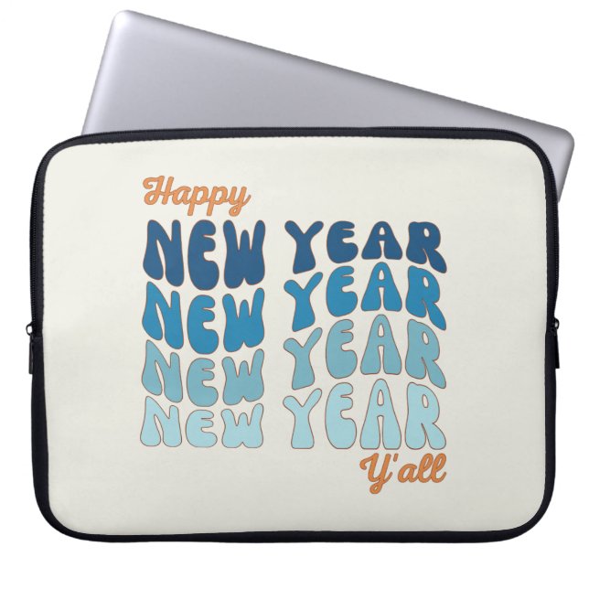 Funda Para Portátil Feliz Año Nuevo (Frente)