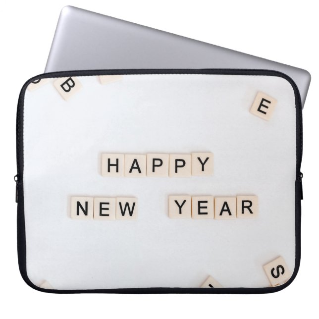 FUNDA PARA PORTÁTIL FELIZ AÑO NUEVO (Frente)