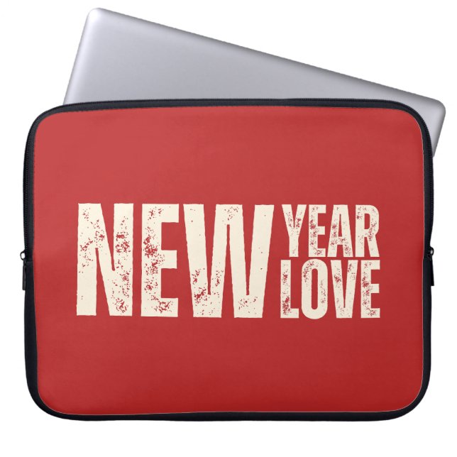 Funda Para Portátil Feliz Año Nuevo Cita Año Nuevo Nuevo Amor (Frente)