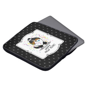 Funda Para Portátil Feliz Año Nuevo Shetland Sheepdog (triple color) C