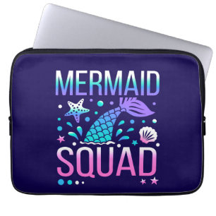 Funda Para Portátil Feliz Cumpleaños Diseño de Fiesta de Sirenas en el
