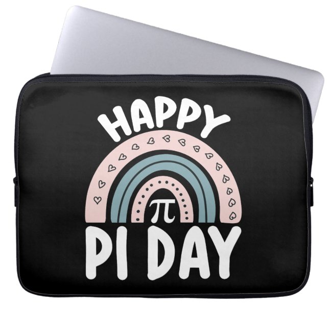 Funda Para Portátil Feliz Día Pi Boho Rainbow Mathemic (Frente)