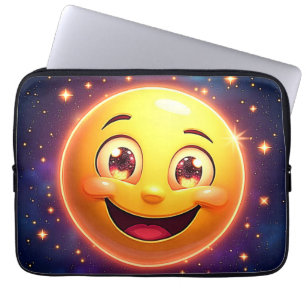 Funda Para Portátil Feliz Emoji de ojos cósmicos