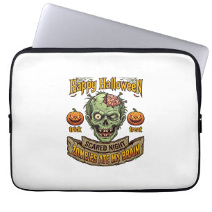 Funda Para Portátil Feliz Halloween Zombies Comieron Cerebro Cabeza de