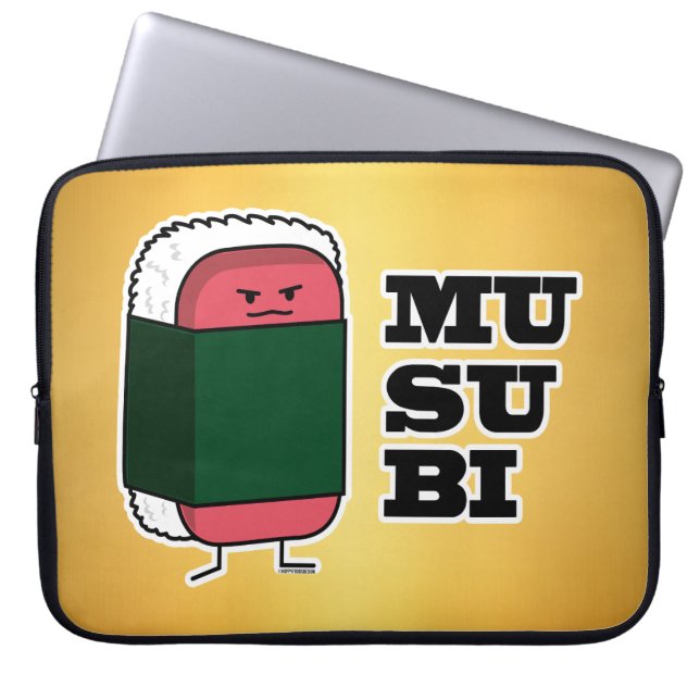 Funda Para Portátil Feliz Musubi Sushi Nori en Hawái (Frente)