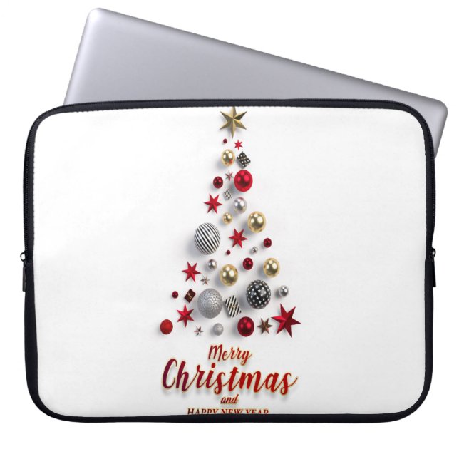 Funda Para Portátil Feliz Navidad e invierno (Frente)