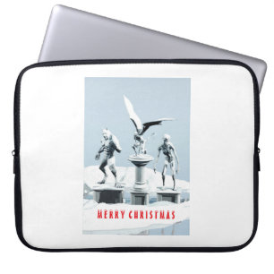 Funda Para Portátil Feliz Navidad. Esculturas de hielo monstruosas
