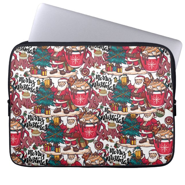 Funda Para Portátil Feliz Navidad - Festividad de Navidad (Frente)