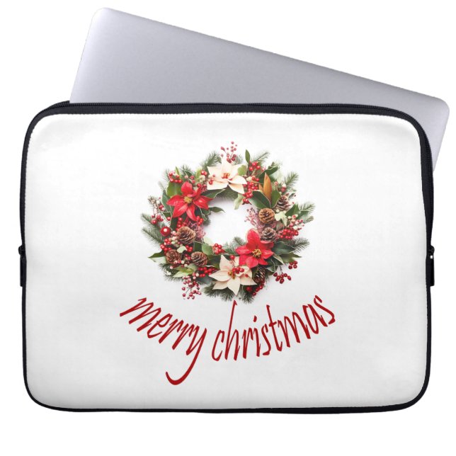 Funda Para Portátil Feliz Navidad, Mini Portapapeles (Frente)