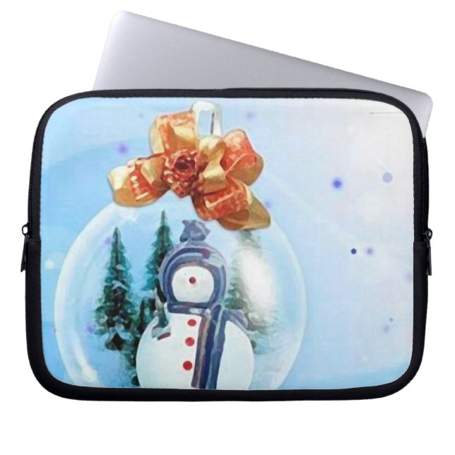 Funda Para Portátil Feliz navidad nieve_funda_10 (Frente)