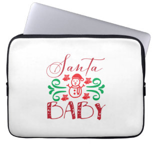 Funda Para Portátil Feliz Navidad Santa Bebé