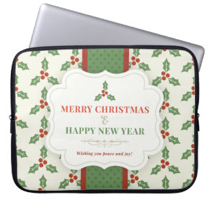 Funda Para Portátil Feliz Navidad y Feliz Año Nuevo