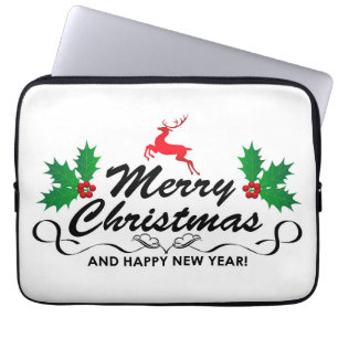 Funda Para Portátil Feliz Navidad y feliz año nuevo