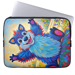 Funda Para Portátil Feliz oso gracioso Resumen arte animal lindo